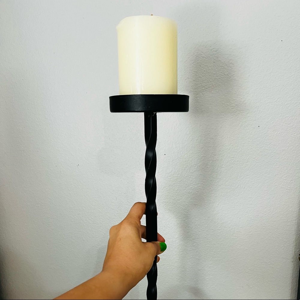 Iron Pedestal Candle Holder